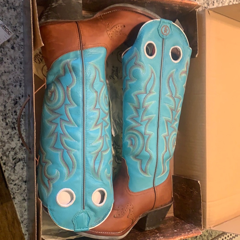 Tony Lama beautiful 16 inch tall boots